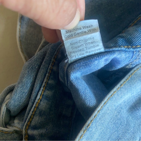 Women’s High Waist Belted Wide Leg Denim Jeans Size M - Picture 7 of 11